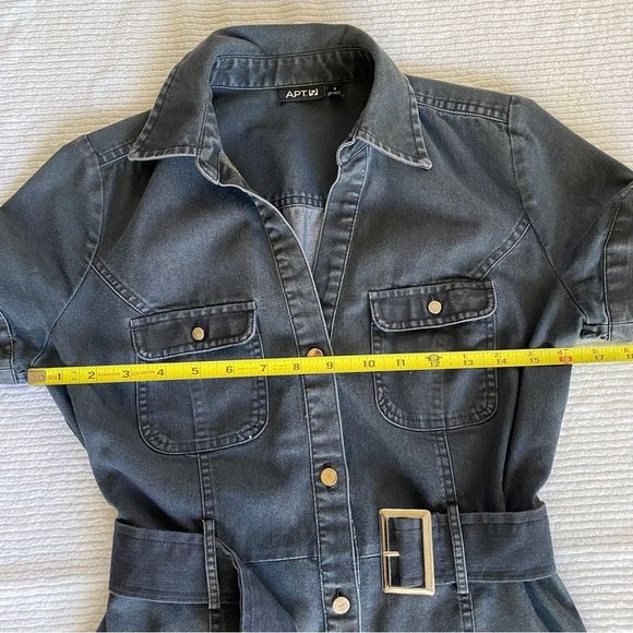 Apt. 9 Chambray Shirtdress with Buckle Belt Size 4 - Picture 12 of 15